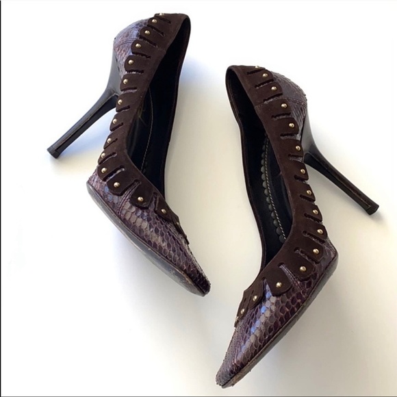 Yves Saint Laurent Snake Studded Pumps Size EU 40 - Picture 3 of 11